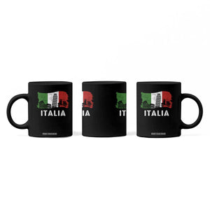 Italian Flag Coffee Mug Distressed Style Pisa Tower Colosseum Classic Scooter TS10 Print Your Wear