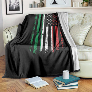 Italian American Flag Throw Blanket Retro Italian Family Italy Flag TS10 Print Your Wear