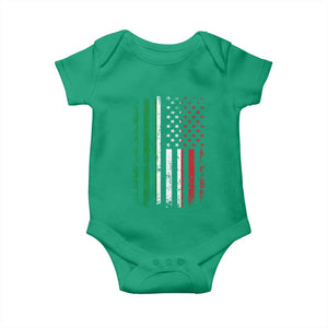 Italian American Flag Baby Onesie Retro Italian Family Italy Flag TS10 Irish Green Print Your Wear