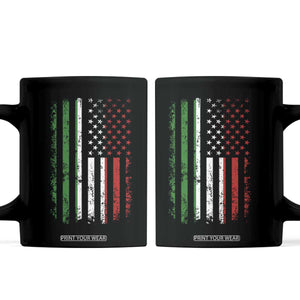 Italian American Flag Coffee Mug Retro Italian Family Italy Flag TS10 Black Print Your Wear
