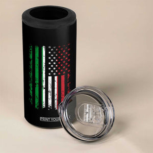 Italian American Flag 4 in 1 Can Cooler Tumbler Retro Italian Family Italy Flag TS10 Print Your Wear