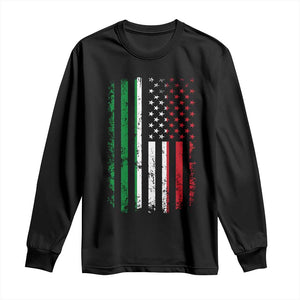 Italian American Flag Long Sleeve Shirt Retro Italian Family Italy Flag TS10 Black Print Your Wear