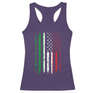 Italian American Flag Racerback Tank Top Retro Italian Family Italy Flag TS10 Purple Print Your Wear