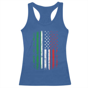 Italian American Flag Racerback Tank Top Retro Italian Family Italy Flag TS10 Royal Blue Print Your Wear