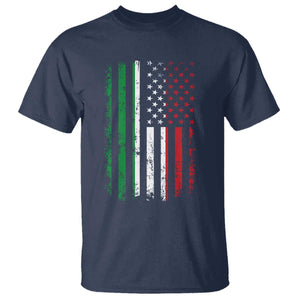 Italian American Flag T Shirt Retro Italian Family Italy Flag TS10 Navy Print Your Wear