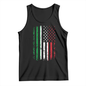 Italian American Flag Tank Top Retro Italian Family Italy Flag TS10 Black Print Your Wear