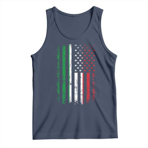 Italian American Flag Tank Top Retro Italian Family Italy Flag TS10 Navy Print Your Wear