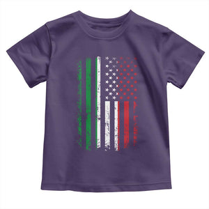 Italian American Flag Toddler T Shirt Retro Italian Family Italy Flag TS10 Purple Print Your Wear