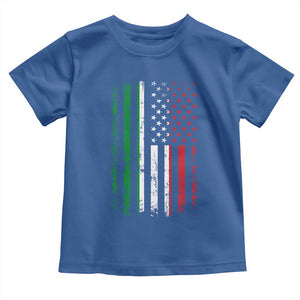 Italian American Flag Toddler T Shirt Retro Italian Family Italy Flag TS10 Royal Blue Print Your Wear