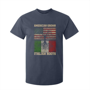 American Grown Italian Roots T Shirt For Kid USA Italy Flag Family Tree Italian TS10 Navy Print Your Wear
