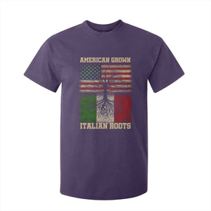 American Grown Italian Roots T Shirt For Kid USA Italy Flag Family Tree Italian TS10 Purple Print Your Wear