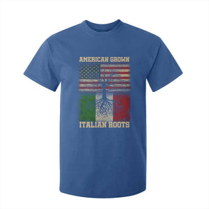 American Grown Italian Roots T Shirt For Kid USA Italy Flag Family Tree Italian TS10 Royal Blue Print Your Wear