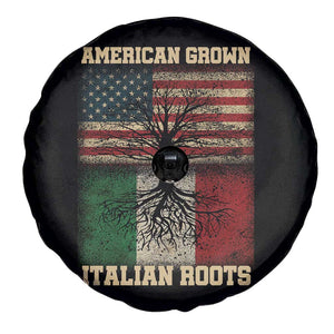 American Grown Italian Roots Spare Tire Cover USA Italy Flag Family Tree Italian TS10 Print Your Wear