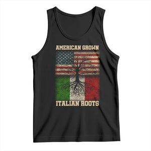 American Grown Italian Roots Tank Top USA Italy Flag Family Tree Italian TS10 Black Print Your Wear