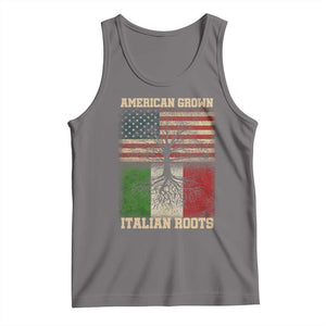 American Grown Italian Roots Tank Top USA Italy Flag Family Tree Italian TS10 Deep Heather Print Your Wear