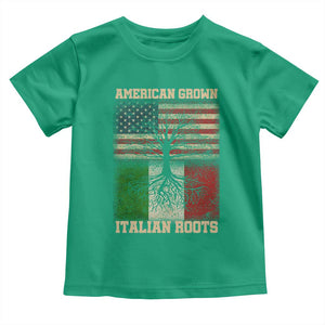 American Grown Italian Roots Toddler T Shirt USA Italy Flag Family Tree Italian TS10 Irish Green Print Your Wear
