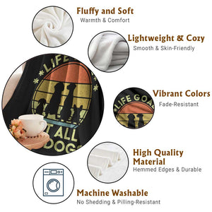 Life Goal Pet All The Dogs Throw Blanket Retro Funny Dog Lover Gift TS10 Print Your Wear