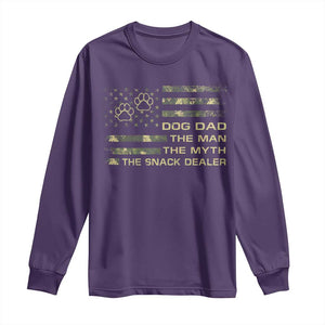 Dog Dad Long Sleeve Shirt Fathers Day Gift for Dog Lovers Camo American Flag USA TS10 Purple Print Your Wear