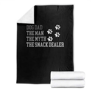 Dog Dad Throw Blanket Fathers Day Gift for Dog Lovers Retro Vintage TS10 Black Print Your Wear