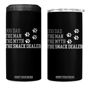Dog Dad 4 in 1 Can Cooler Tumbler Fathers Day Gift for Dog Lovers Retro Vintage TS10 One Size: 16 oz Black Print Your Wear