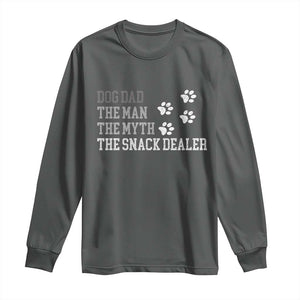 Dog Dad Long Sleeve Shirt Fathers Day Gift for Dog Lovers Retro Vintage TS10 Dark Heather Print Your Wear