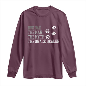 Dog Dad Long Sleeve Shirt Fathers Day Gift for Dog Lovers Retro Vintage TS10 Maroon Print Your Wear