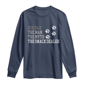 Dog Dad Long Sleeve Shirt Fathers Day Gift for Dog Lovers Retro Vintage TS10 Navy Print Your Wear