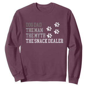 Dog Dad Sweatshirt Fathers Day Gift for Dog Lovers Retro Vintage TS10 Maroon Print Your Wear
