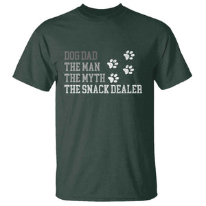Dog Dad T Shirt Fathers Day Gift for Dog Lovers Retro Vintage TS10 Dark Forest Green Print Your Wear