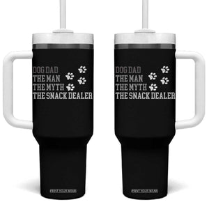 Dog Dad Tumbler With Handle Fathers Day Gift for Dog Lovers Retro Vintage TS10 One Size: 40 oz Black Print Your Wear