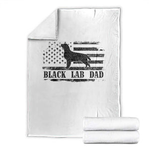 Black Lab Dad Throw Blanket Funny Labrador Dad Fathers Day Gift for Dog Lovers TS10 White Print Your Wear