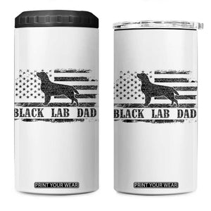 Black Lab Dad 4 in 1 Can Cooler Tumbler Funny Labrador Dad Fathers Day Gift for Dog Lovers TS10 One Size: 16 oz White Print Your Wear