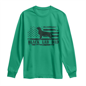 Black Lab Dad Long Sleeve Shirt Funny Labrador Dad Fathers Day Gift for Dog Lovers TS10 Irish Green Print Your Wear