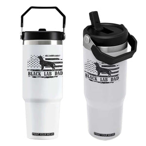 Black Lab Dad Flip Straw Tumbler Funny Labrador Dad Fathers Day Gift for Dog Lovers TS10 One Size: 30 oz White Print Your Wear