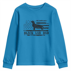 Black Lab Dad Youth Sweatshirt Funny Labrador Dad Fathers Day Gift for Dog Lovers TS10 Sapphire Print Your Wear