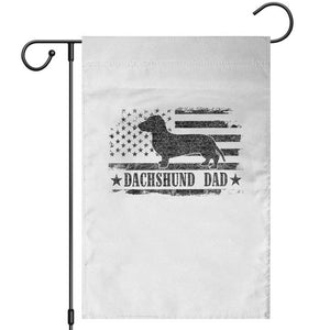 Dachshund Dog Dad Garden Flag Fathers Day Gift for Dog Lovers American Flag TS10 White Print Your Wear