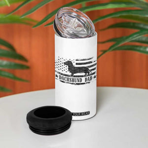 Dachshund Dog Dad 4 in 1 Can Cooler Tumbler Fathers Day Gift for Dog Lovers American Flag TS10 Print Your Wear