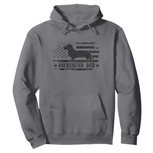 Dachshund Dog Dad Hoodie Fathers Day Gift for Dog Lovers American Flag TS10 Charcoal Print Your Wear