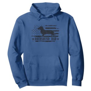 Dachshund Dog Dad Hoodie Fathers Day Gift for Dog Lovers American Flag TS10 Royal Blue Print Your Wear