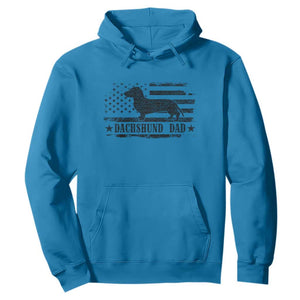 Dachshund Dog Dad Hoodie Fathers Day Gift for Dog Lovers American Flag TS10 Sapphire Print Your Wear