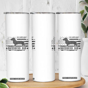 Dachshund Dog Dad Skinny Tumbler Fathers Day Gift for Dog Lovers American Flag TS10 Print Your Wear
