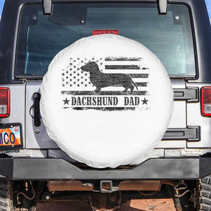 Dachshund Dog Dad Spare Tire Cover Fathers Day Gift for Dog Lovers American Flag TS10 No hole White Print Your Wear