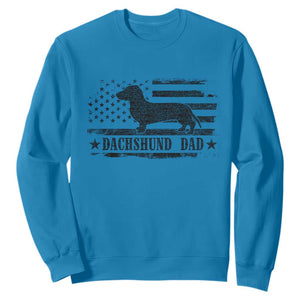 Dachshund Dog Dad Sweatshirt Fathers Day Gift for Dog Lovers American Flag TS10 Sapphire Print Your Wear