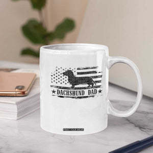 Dachshund Dog Dad Coffee Mug Fathers Day Gift for Dog Lovers American Flag TS10 Print Your Wear
