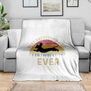 Dachshund Dog Dad Throw Blanket Vintage 60s 70s Retro Fathers Day Gift for Dog Lovers TS10 Print Your Wear