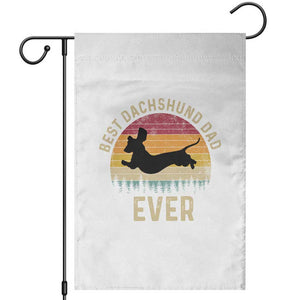 Dachshund Dog Dad Garden Flag Vintage 60s 70s Retro Fathers Day Gift for Dog Lovers TS10 White Print Your Wear