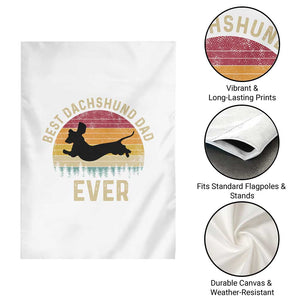 Dachshund Dog Dad Garden Flag Vintage 60s 70s Retro Fathers Day Gift for Dog Lovers TS10 Print Your Wear