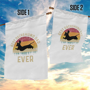 Dachshund Dog Dad Garden Flag Vintage 60s 70s Retro Fathers Day Gift for Dog Lovers TS10 Print Your Wear