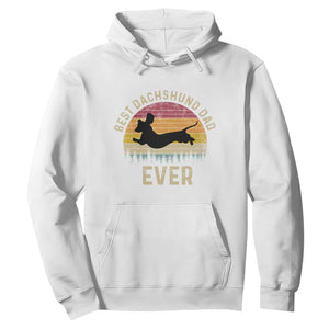Dachshund Dog Dad Hoodie Vintage 60s 70s Retro Fathers Day Gift for Dog Lovers TS10 White Print Your Wear