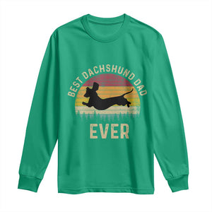 Dachshund Dog Dad Long Sleeve Shirt Vintage 60s 70s Retro Fathers Day Gift for Dog Lovers TS10 Irish Green Print Your Wear